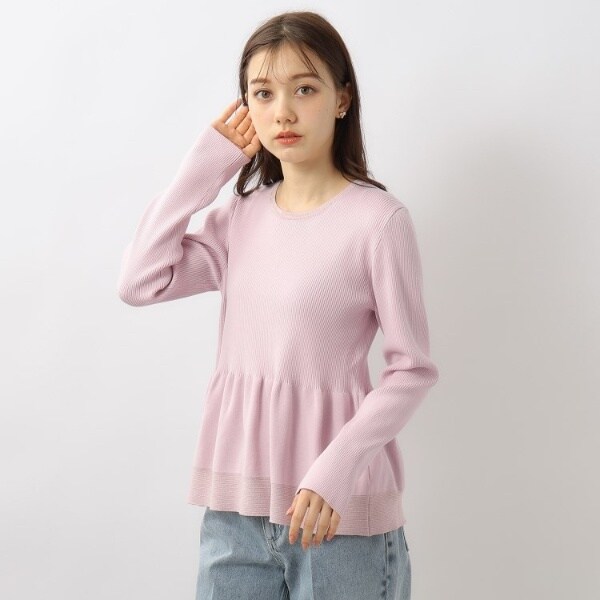 フレアペプラムニット【洗濯機洗い可】 | インデックス(index