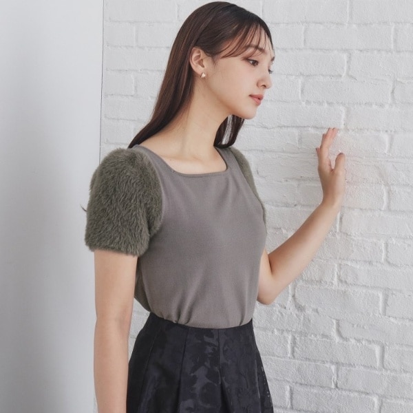 フェイクファースリーブニット【洗濯機可】 | インデックス(index