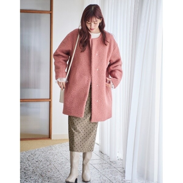 ブークレノーカラーミドルコート【洗える】 | インデックス(index