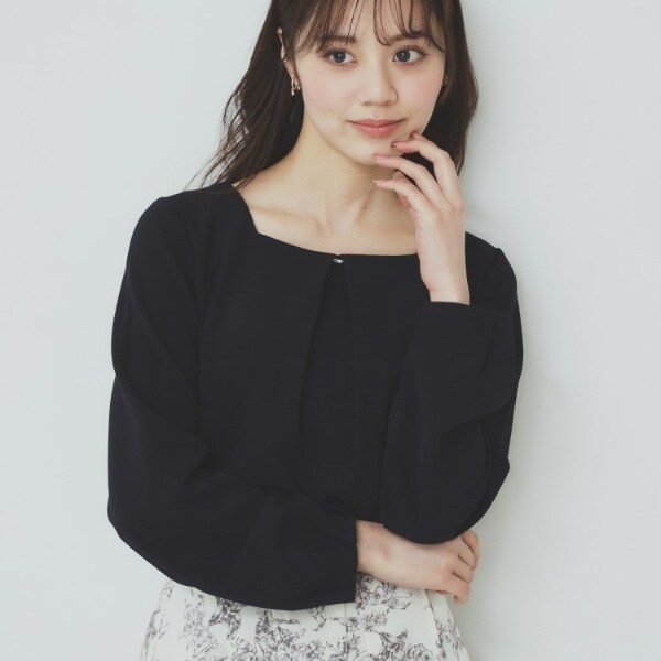 トップス mdk キーネックタックデザイントップス【洗濯機洗い可】 | インデックス