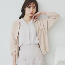 ドルマンジップラメパーカ【洗濯機洗い可】