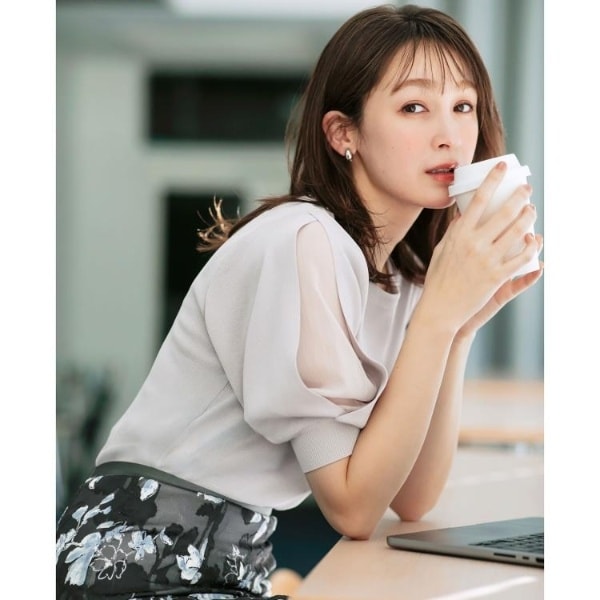 6色展開XS-LLサイズ》ドライタッチ デザインスリーブニット【洗濯機