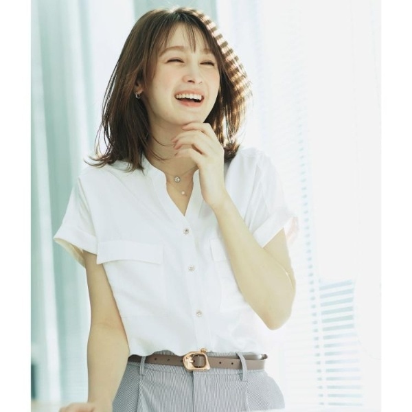 美品❗️INDEX ブラウス 7色展開/XS-LLサイズ》タックスリーブスキッパーブラウス【洗濯