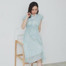 シアーフラワーワンピース【洗濯機洗い可】