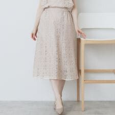 ジオメレースフレアスカートセットアップ対応【洗濯機洗い可】