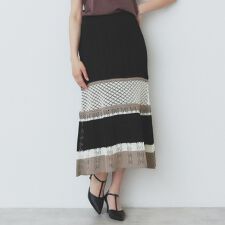 透かし編みフレアニットスカートセットアップ対応【洗濯機洗い可】
