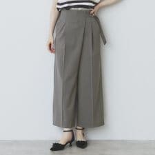ラップストレートパンツ【接触冷感抗ピル洗濯機洗い可イージーアイロン】