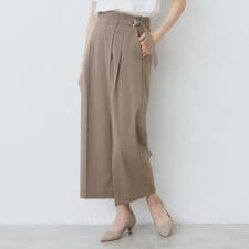 ラップストレートパンツ【接触冷感抗ピル洗濯機洗い可イージーアイロン】
