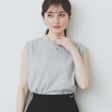 タックノースリーブニット【洗濯機洗い可UVケア抗ピル】