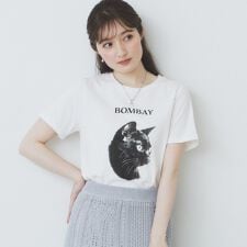 ねこプリントTシャツ【洗濯機洗い可】