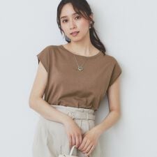 《XS-LLサイズ》フレンチスリーブニット【洗濯機洗い可抗ピル】