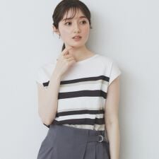 《XS-LLサイズ》フレンチスリーブニット【洗濯機洗い可抗ピル】