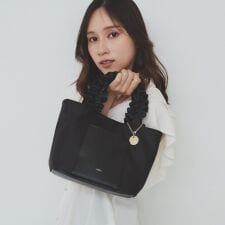 【2WAY】持ち手フリルトートバッグ