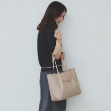 【軽量合皮】ダブルハンドルA4トートバッグ