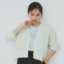 《5色展開》コンパクトショートカーディガン【洗濯機洗い可】