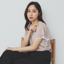 ダブルフレアスリーブニット【洗濯機洗い可抗ピルUVケア】