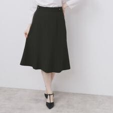 ダブルクロスストレッチフレアスカートセットアップ対応【洗濯機洗い可イージーアイロン防シワ】