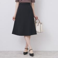 ダブルクロスストレッチフレアスカートセットアップ対応【洗濯機洗い可イージーアイロン防シワ】