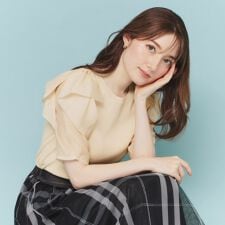 リボンスリーブドッキングニット【洗濯機洗い可抗ピル】