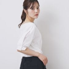 レースドッキングスリーブトップス【洗濯機洗い可UVケア】