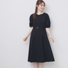 ハートネックパフワンピース【洗濯機洗い可UVケア接触冷感】