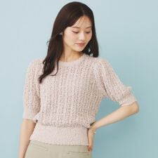 ポップコーンラメシアーニット【洗濯機洗い可抗ピル】