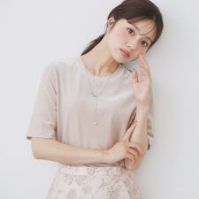 ベロアボクシーTシャツ【洗濯機可】