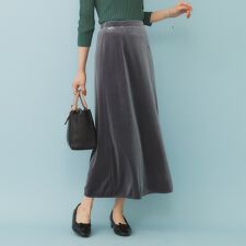 ベロアジャージナロースカート【洗濯機洗い可】