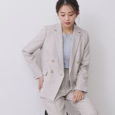 《Oggi掲載》ダブルブレストテーラードジャケットセットアップ対応可【洗える】