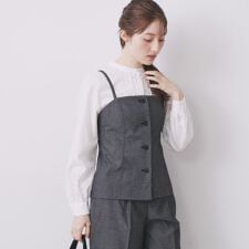 インデックス(index)のウールライクストレッチキャミビスチェセットアップ対応【洗濯機OK】