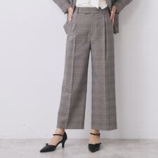 ワイドストレートパンツセットアップ対応可【洗濯機洗い可イージーアイロン】