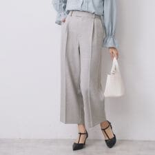 ワイドストレートパンツセットアップ対応可【洗濯機OKイージーアイロン】