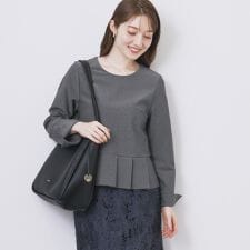 インデックス(index)のストレッチペプラムラメトップス【洗濯機OK防シワ抗ピル】《S～3L》