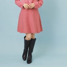 フレアミニニットスカート【洗濯機OK】