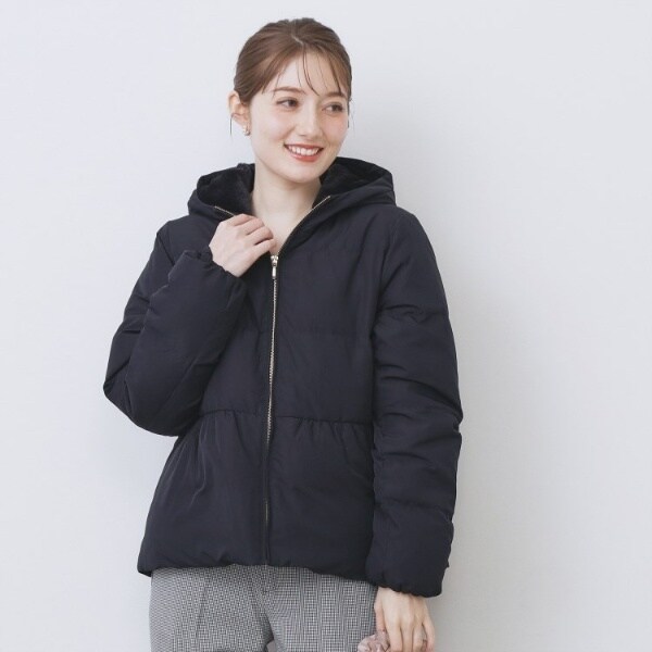 美人百花掲載》河田ダウン ショートコート【洗濯機洗い可撥水静電気