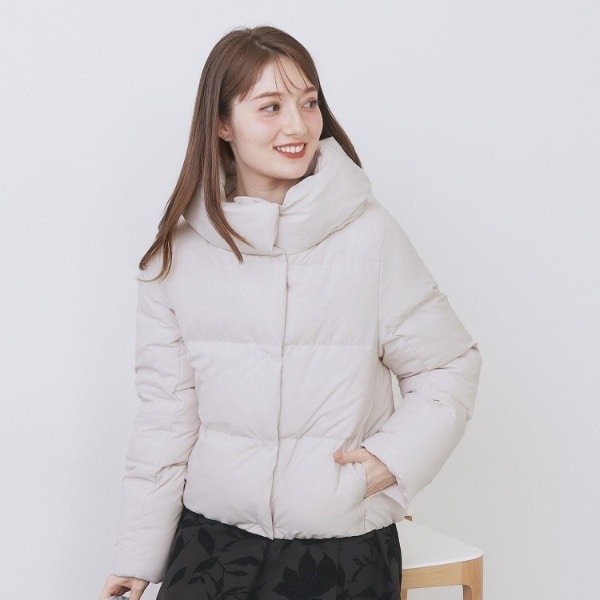 美人百花掲載》河田ダウン ショートコート【洗濯機洗い可撥水静電気