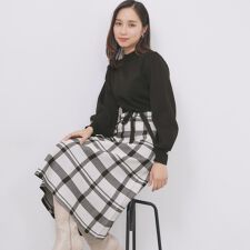 インデックス(index)のハイネックニットワンピース【洗濯機OK抗ピル】