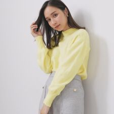 フェイクパールふわふわニット【洗濯機OK】