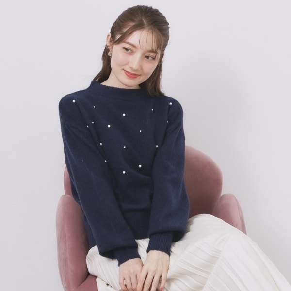 フェイクパールふわふわニット【洗濯機OK】 | インデックス(index