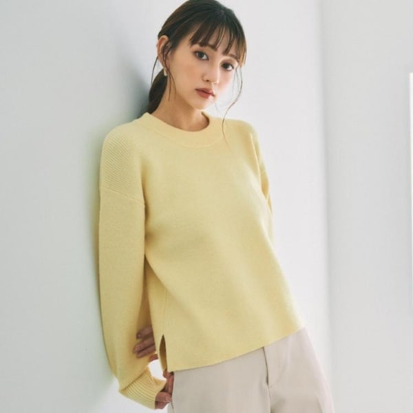 モックネックボクシーラメニット【洗濯機OK】《7col》 | インデックス