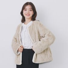 リバーシブル キルティングファーブルゾン【洗濯機OK】