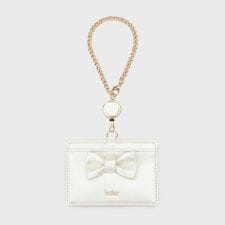 ラメ合皮リボンパスケース