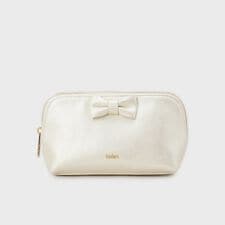 ラメ合皮リボンポーチ