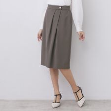 アシンメトリーストレッチタックスカートセットアップ対応【洗濯機OK防シワイージーアイロン】