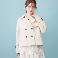 キャンディスリーブショートトレンチコート【洗濯機OK撥水防花粉】《5col》