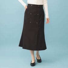 トレンチマーメイドフレアスカート【洗濯機OKイージーアイロン】