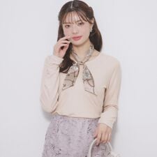 ラメシアーリブトップス【洗濯機OK接触冷感】