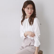 ランダムタックトップス【洗濯機OK吸水速乾接触冷感UVケア】《5col》