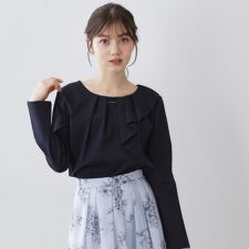 アシメタックフリルバートップス【洗濯機OK】