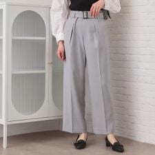 ストレッチワイドストレートパンツセットアップ対応【洗濯機OK吸水速乾】